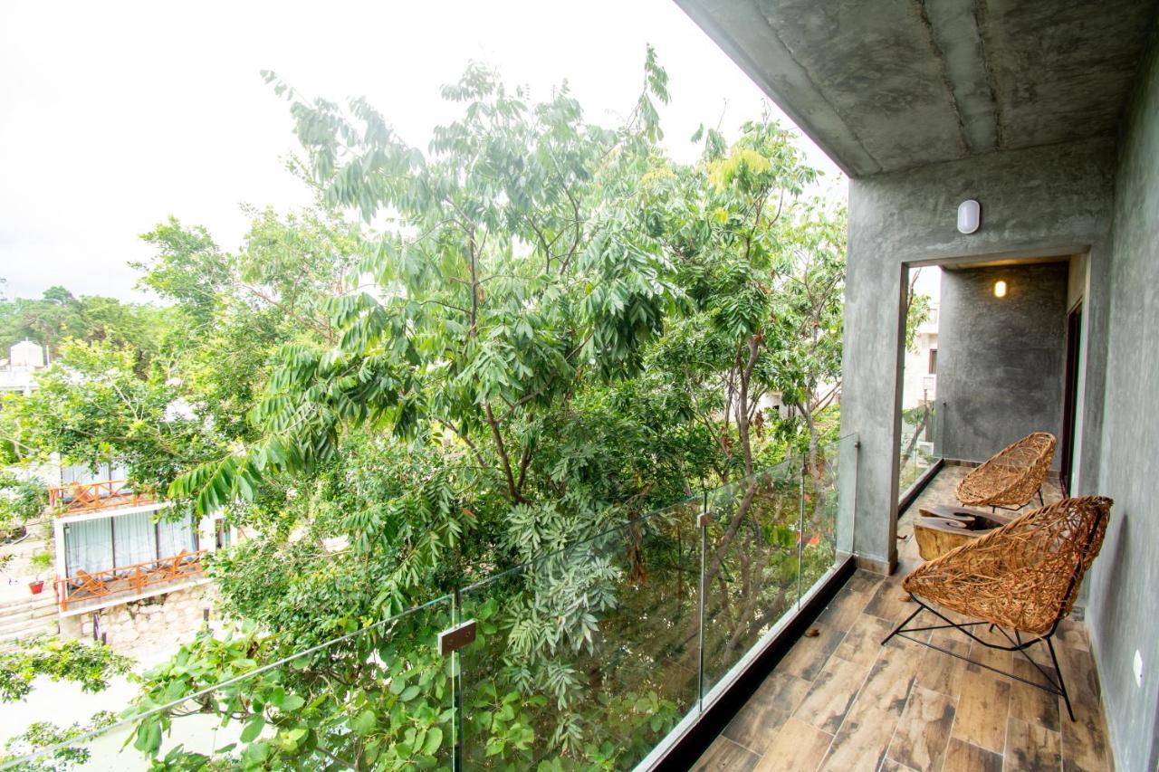 Hotel Casa Tortuga Tulum - Cenotes Park Inclusive Exterior foto View from the balcony of the house